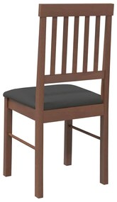 Cadeiras de jantar com almofadões 2 pcs madeira maciça castanho