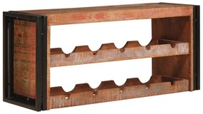 vidaXL Escorredor de Vinho 100 x 45 x 33 cm Madeira Recuperada Maciça
