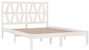 Estrutura de cama 120x200 cm pinho maciço branco