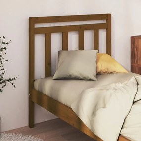 vidaXL Cabeceira de cama 95x4x100 cm pinho maciço castanho mel