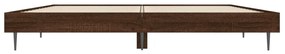 Estrutura de cama 140x190cm derivados madeira carvalho castanho