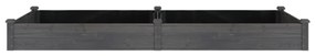 Canteiro elevado c/ forro 240x120x25 cm abeto maciço cinzento