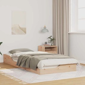 Estrutura de cama de chão Castanho 90 x 210 cm