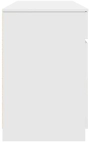 Mesa vidaXL Branca 140x49x76 cm Madeira engenheirada