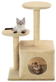 vidaXL Árvore para gatos c/ postes arranhadores sisal 60 cm bege
