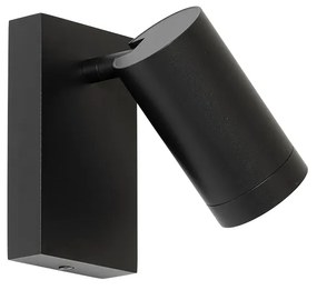 Candeeiro de parede moderno preto ajustável com interruptor - Jeana Luxe