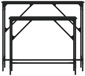 Mesas consola 2 pcs derivados de madeira preto