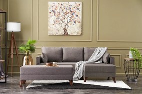Sofá-Cama de Canto Bella – Castanho – 205 x 85 x 81 cm