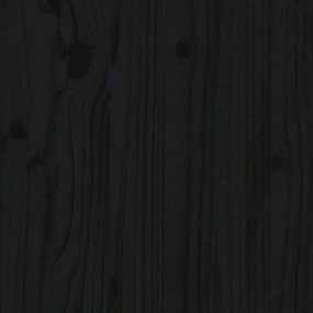 Estrutura de cama com cabeceira 200x200 cm madeira maciça preto