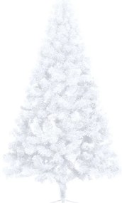 Meia árvore Natal artificial pré-iluminada c/ bolas branco