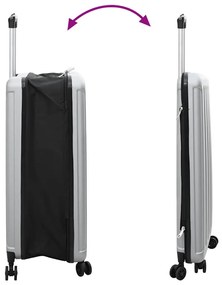 Mala Dobravel Dura 28'' Prata 50x30x76 cm ABS