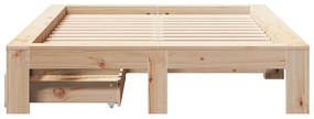 Cama sem colchão 120x190 cm madeira de pinho maciça