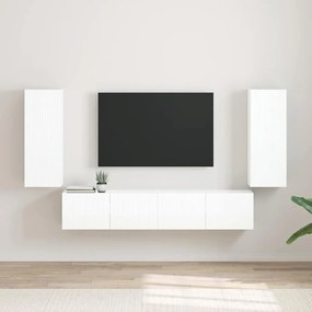 vidaXL Armário de TV de Parede 2 pcs Branco Brilhante 30 x 31 x 80 cm