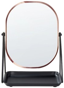 Espelho de maquilhagem rosa dourado 20 x 22 cm CORREZE Beliani