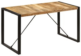 Mesa de jantar 140x70x75 cm madeira de mangueira maciça