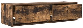Armário de TV vidaXL Carvalho Fumê 100x31x25,5 cm Madeira de Engenhari
