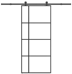 Porta deslizante c/ conj. ferragens 90x205cm vidro ESG/alumínio