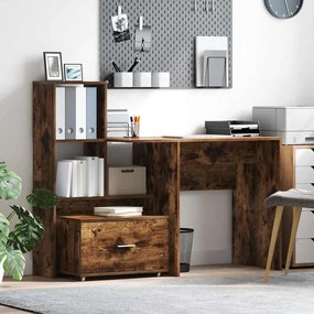 vidaXL Gabinete de Gavetas Carvalho Fumado MDF com Folheado