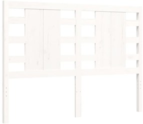 Cama sem colchão 120x200 cm madeira de pinho maciça branco