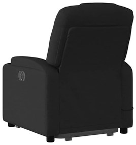 Poltrona elétrica elevatória massagens tecido preto