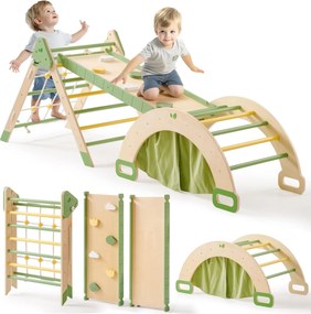 Conjunto de escalada 5 em 1 para crianças Verde