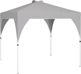 Outsunny Tenda Dobrável 3x3 m Pop-up Tenda de Jardim com Bloqueio Central UPF50+ Altura Ajustável 3 Níveis Bolsa de Transporte Cinza | Aosom Portugal
