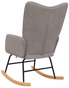 Cadeira de baloiço tecido cinzento-acastanhado
