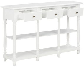 Mesa consola 110x30x76 cm derivados de madeira branco