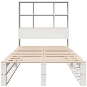 Cama Cosy - Com Estante - 90x190 cm - Madeira Maciça - Cor Branco