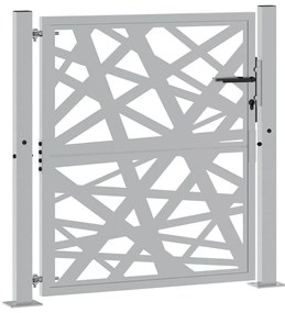 Portão de jardim 105x105 cm design de luz em aço resistente