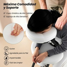Cadeira de massagem dobrável com altura ajustável, cadeira para tatuagem, estética e SPA, leve e portátil, com bolsa de transporte, 48 x 55 x 120 cm,