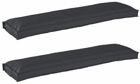 Cushions para Palete para Banco 2 pcs Preto 150x40x8 cm Tecido Oxford