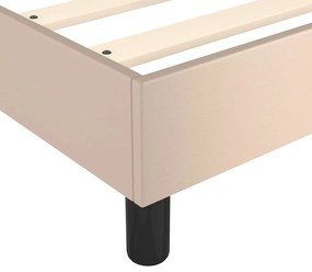 Estrutura de cama 120x200 cm couro artificial cappuccino