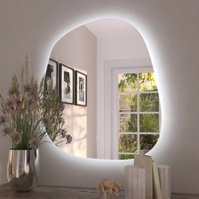 Espelho LED orgânico com iluminação A36 44×51