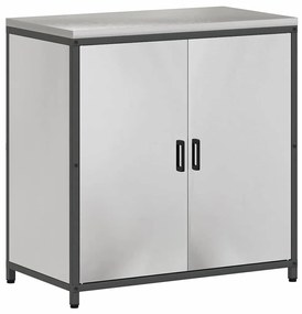 Conjunto de Armazenamento de Cozinha com prateleira 2 pcs Prata