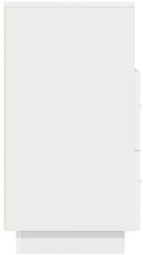 Mesa de cabeceira com 2 gavetas 36x36x68 cm branco