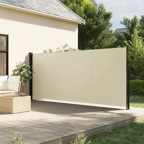 vidaXL Toldo lateral retrátil 180x300 cm cor creme