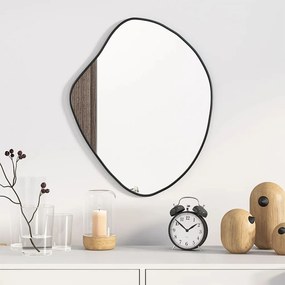 vidaXL Espelho de parede 50x40 cm preto