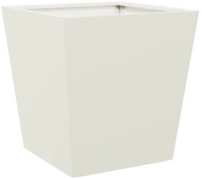 Vaso/floreira de jardim 2 pcs 40x40x40 cm aço branco