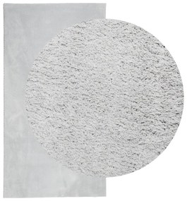 Tapete pelo curto macio e lavável HUARTE 60x110 cm cinzento
