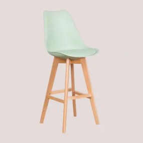 Banco Alto Nórdico Com Almofada De Couro Sintético Tropa & ↑75 Cm - Sklum