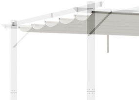 Outsunny Cobertura para Pérgola 2,5x2,55cm Teto de Substituição Retrát