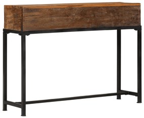 vidaXL Mesa consola 110x30x80 cm madeira recuperada maciça