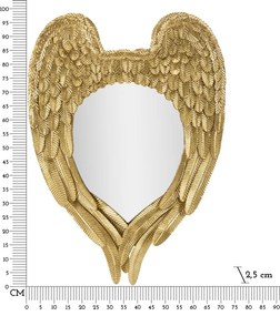 ESPELHO DE PAREDE ASAS DOURADO 72X2,5X99 CM