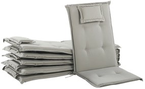 Conjunto de 6 almofadas taupe para a cadeira TOSCANA/JAVA Beliani