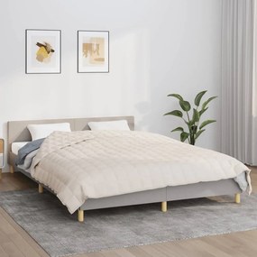 Manta pesada 11 kg 220x240 cm tecido creme-claro