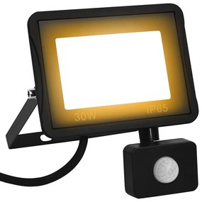 Projetor c/ iluminação LED e sensor 30 W branco quente