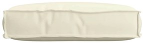 Almofada de Palete para Assento Creme 60x40x8 cm Tecido Oxford