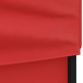 Tenda para festas dobrável com paredes laterais 3x6 m vermelho