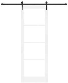 Conjunto de Porta Deslizante vidaXL com Acessórios Branca 83x232 cm Ma